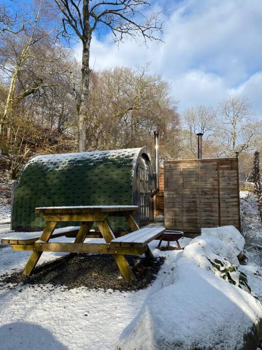 바머스 Pine Cosy Winter Cabin - Hot Tub & Log Burner 아파트 외부 사진